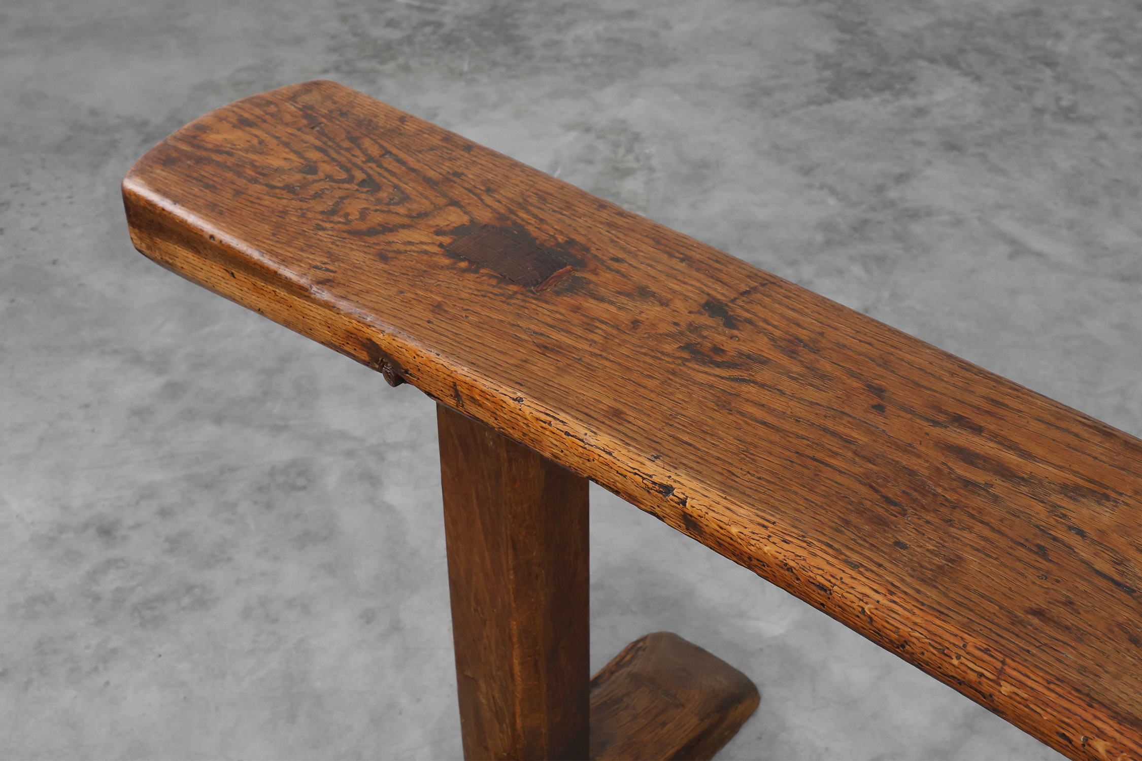 Pair of rustic Oak Benches, France, 1850thumbnail